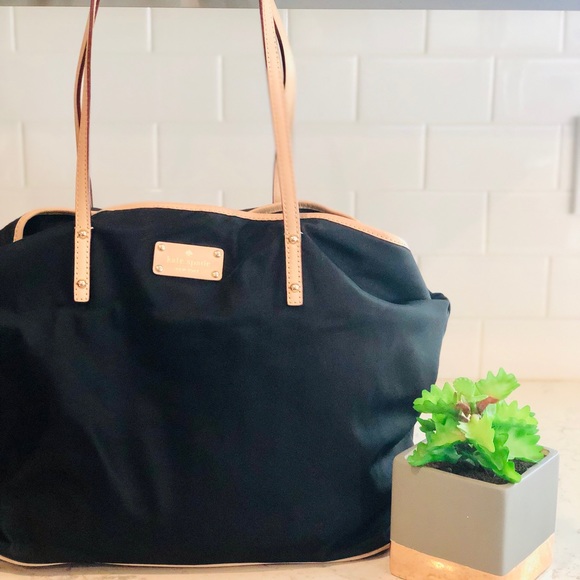 Kate Spade Black and Tan Diaper Bag